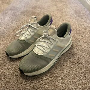 Adidas X_PLRBOOST Running Shoes Aluminum and Purple Rush Men’s Size 11.5